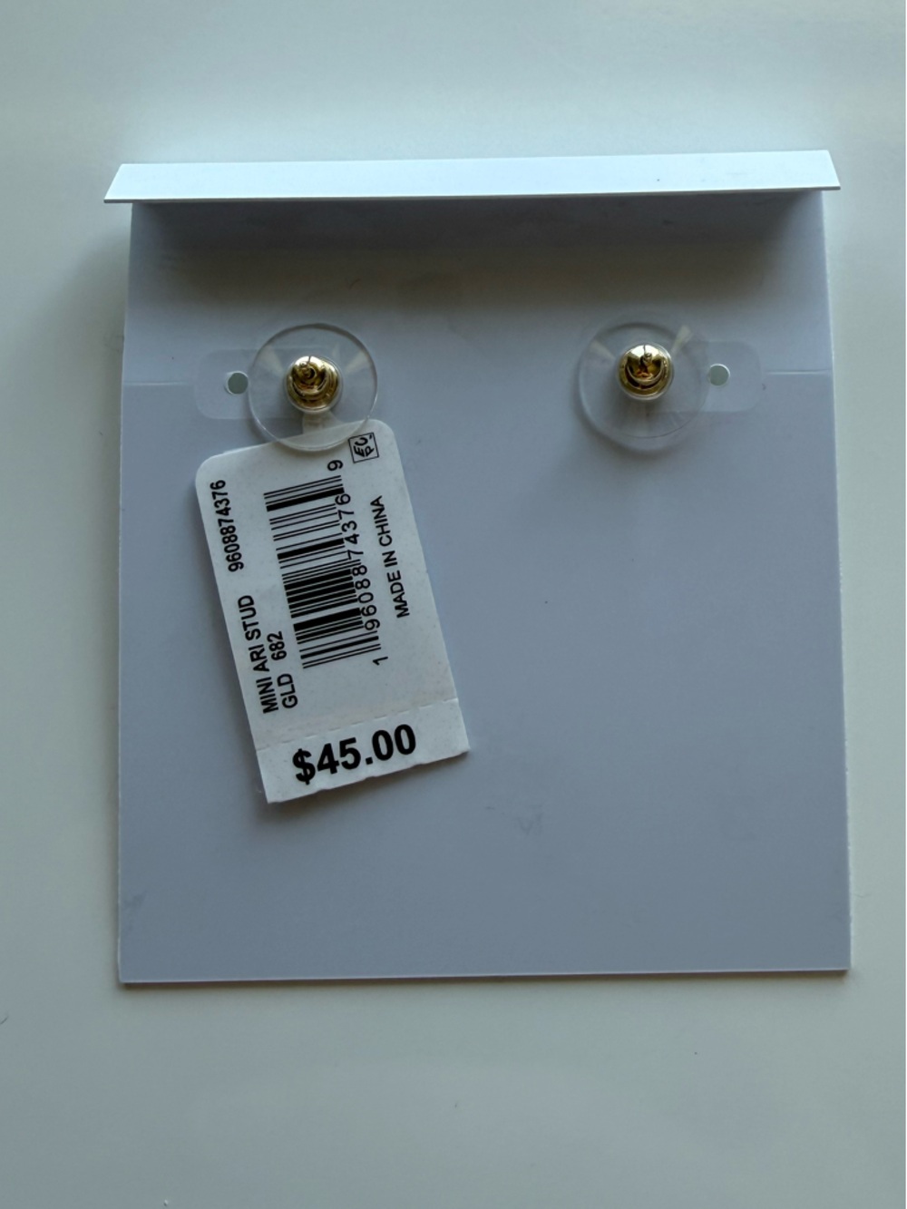 Kendra Scott Mini Air Heart Studs Gold Rose Quartz - Picture 3 of 3